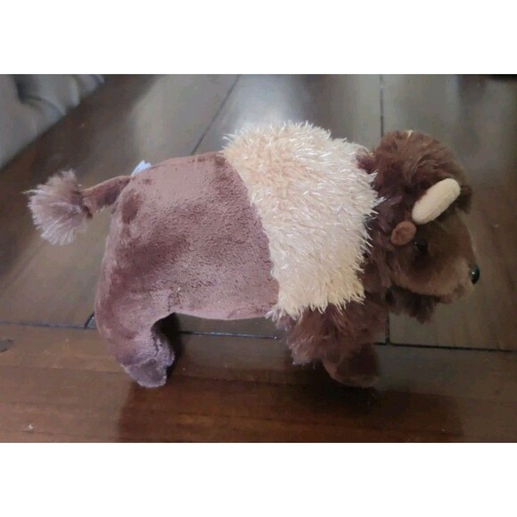 Wildlife Artists Inc. Realistic 8" Brown Bison Buffalo Plush Toy - Picture 3 of 7